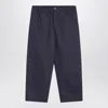 Moncler X Gilga Farm By Donald Glover Blue Trousers In Cotton Gabardine In Blue