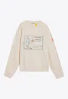 Moncler X Gilga Farm By Donald Glover Cartoon-style Sweatshirt In Gray