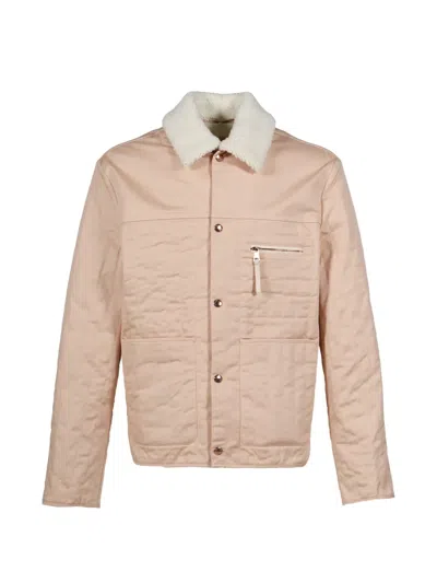 Moncler X Gilga Farm By Donald Glover Kishus Padded Shirt Jacket In Orange