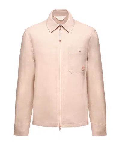Moncler X Gilga Farm By Donald Glover Linen Blend Shirt In Pink