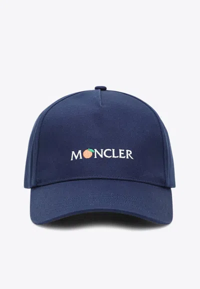 Moncler X Gilga Farm By Donald Glover Logo Baseball Cap In Blue