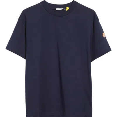 Moncler X Gilga Farm By Donald Glover Logo Patch T-shirt In Blue
