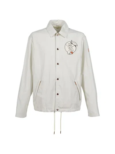 Moncler X Gilga Farm By Donald Glover Satsuma Graphic-patch Shirt Jacket In Multi
