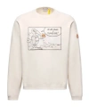 Moncler Sweat En Coton X Gilga Farm By Donald Glover In Neutral