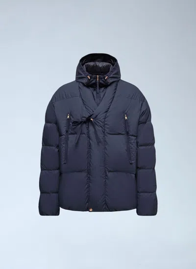 Moncler X Gilga Farm By Donald Glover Tango Short Down Jacket In Blue