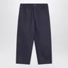 Moncler X Gilga Farm By Donald Glover Blue Trousers In Cotton Gabardine In Blue