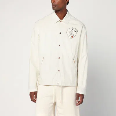 Moncler X Gilga Farm By Donald Glover White Satsuma Shacket In Canvas And Nylon