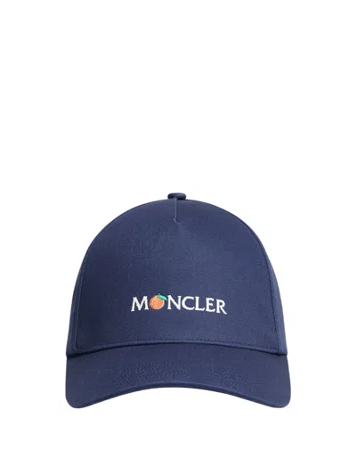 Moncler X Gilga Farm By Glover Cap With Logo In Blue