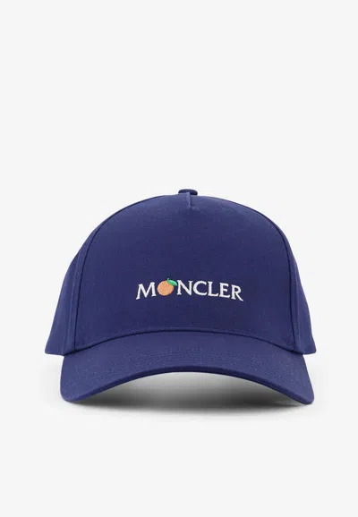 Moncler X Gilga Farm Designed By Donald Glover Logo Baseball Cap In Blue