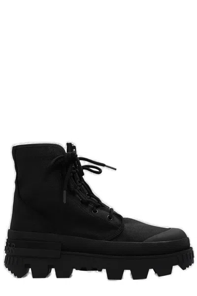 Moncler X Hyke High Top Sneakers In Black