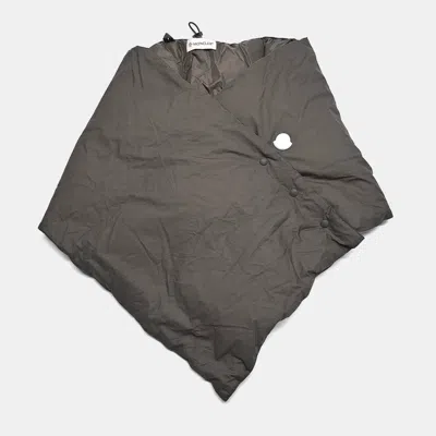 Pre-owned Moncler X Hyke Khaki Padded Muffler In Brown