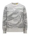 Moncler X Hyke Logo Printed Crewneck Sweatshirt In Gray