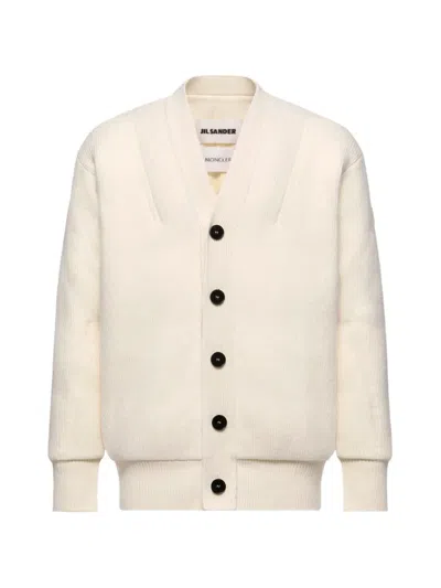 Moncler X Jil Sander Button-fastening Cardigan In White