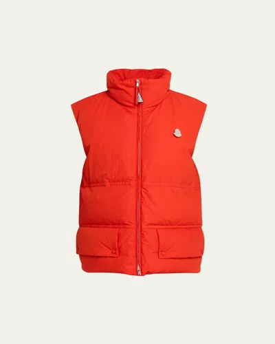 Moncler X Jil Sander Chlorine Down Vest In Red