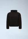 Moncler X Jil Sander Felted Wool Hooded Sweater In Black