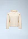 Moncler X Jil Sander Felted Wool Hooded Sweater In Neutral