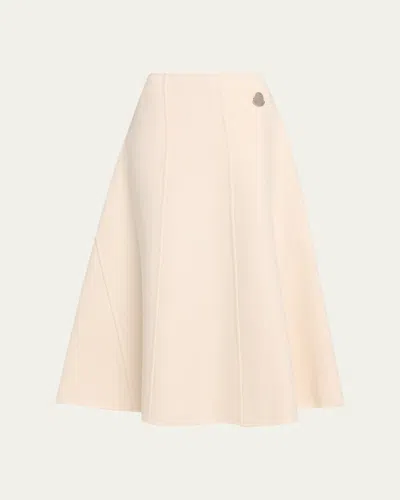 Moncler Jil Sander Flared Midi Skirt In Neutral
