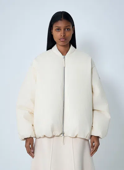Moncler X Jil Sander Zip-front Bomber Jacket In White
