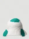 Moncler X Jw Anderson Men Knit Bucket Hat In White