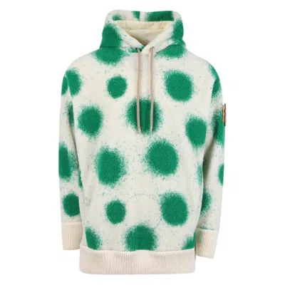 Moncler X Jw Anderson Printed Fleece Hoodie In White