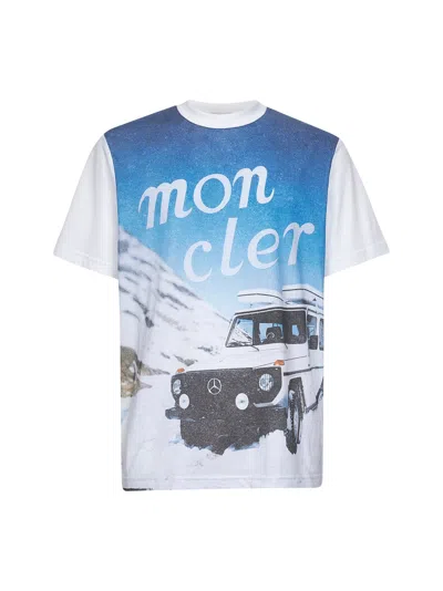 Moncler X Mb X Nigo White Cotton Printed Moncler X Mercedes-benz By Nigo T-shirt In Multicolor