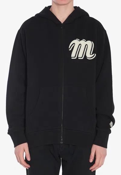 Moncler X Mercedes-benz By Nigo Embroidered M Zip-up Hoodie In Brown