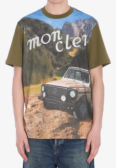 Moncler X Mercedes-benz By Nigo Graphic Car Print T-shirt