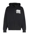 Moncler Zip Up Cardigan With Path Logo In Black