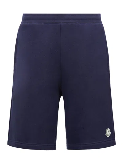 Moncler X Mercedes By Nigo Bermuda Shorts In Fleece In Blue