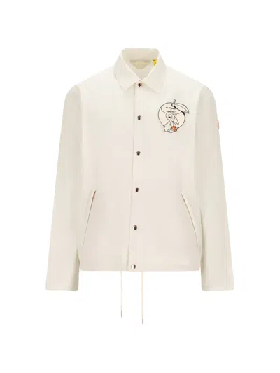 Moncler X  X Gilga Cartoon Embroidery Shirt Jacket In Metallic