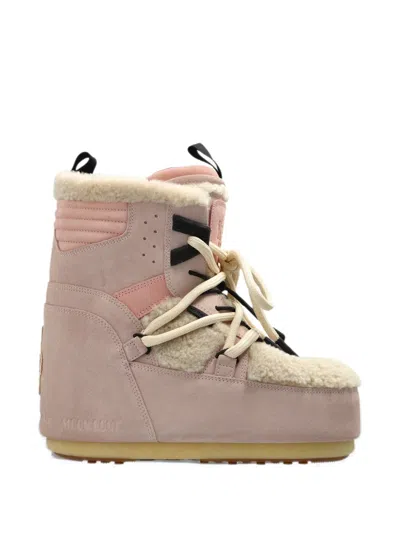 Moncler X Moon Boot Icon Low Snow Boots In Pink