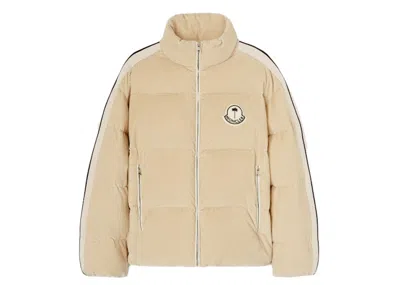 Pre-owned Moncler X Palm Angels Abrolhos Down Jacket In Beige/white