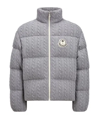 Moncler X Palm Angels Austru Down Jacket In Gray