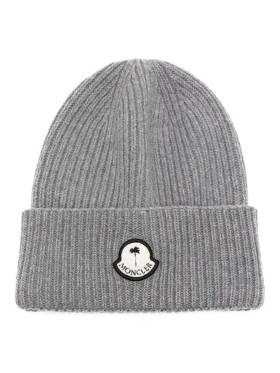 Moncler X Palm Angels Beanie In 灰色