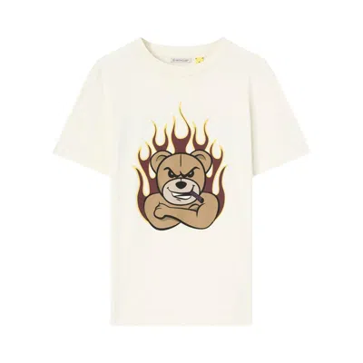 Pre-owned Moncler X Palm Angels Bear T-shirt 'white/brown' | Men's Size Xxl