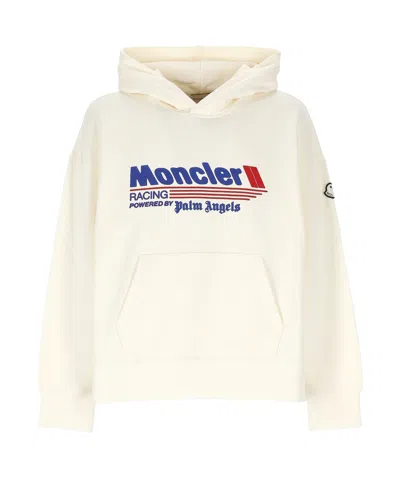 Moncler X Palm Angels Co-branded Long-sleeved Hooded Hooded Hoodie In White