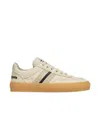Moncler Sneakers Monaco2 En Toile Et Daim X Palm Angels In Nude
