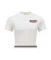 Moncler X Palm Angels Cotton Short-sleeved T-shirt In White