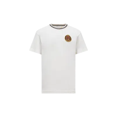 Moncler T-shirt En Coton X Palm Angels In White