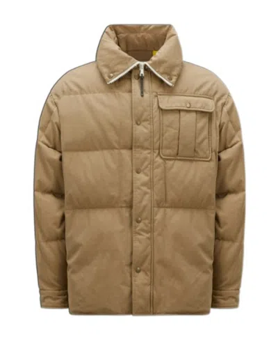 Moncler X Palm Angels Fieldrush Short Style Down Jacket In Brown