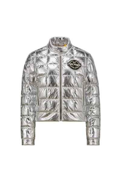 Moncler X Palm Angels Flykra Short Down Jacket Grey In Gray