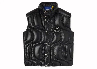 Pre-owned Moncler X Palm Angels Gwenyth Down Vest In Black