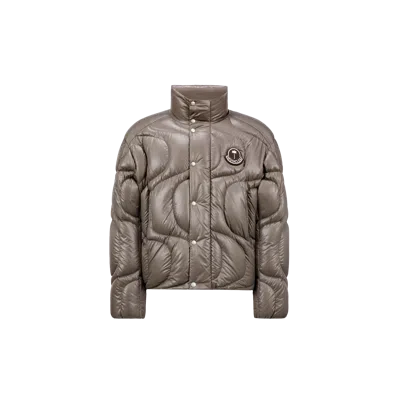 Moncler X Palm Angels Haunani Short Down Jacket Grey In Gray
