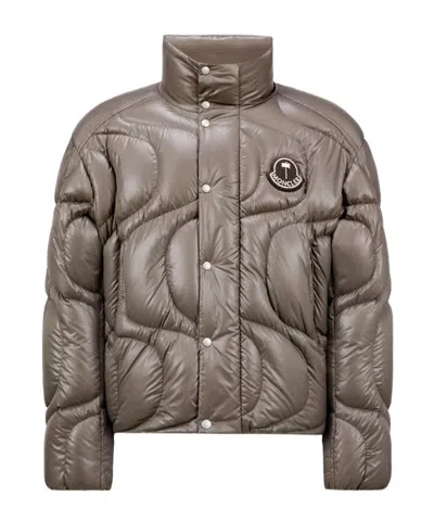Moncler X Palm Angels Haunani Short Down Jacket In Gray