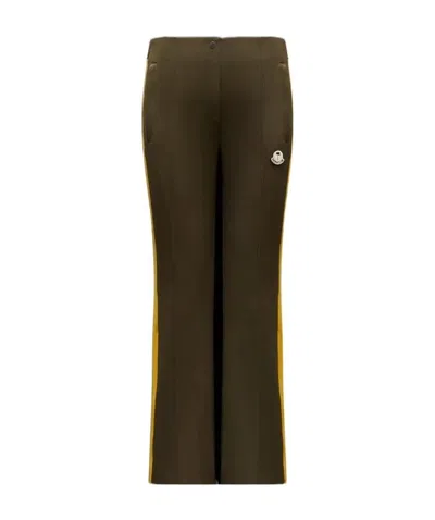 Moncler X Palm Angels Horn Gabardine Casual Pants In Green