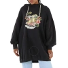 Moncler X Palm Angels Ladies Black Tropical Motif Long Hoodie In Black