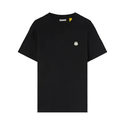 Pre-owned Moncler X Palm Angels Logo Patch T-shirt 'black/white' | Men's Size L