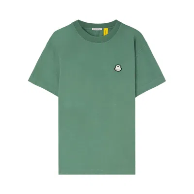 Pre-owned Moncler X Palm Angels Logo Patch T-shirt 'green/white' | Men's Size Xl