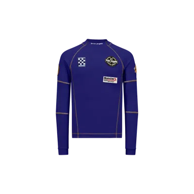 Moncler X Palm Angels Long Sleeve Cotton T-shirt Blue