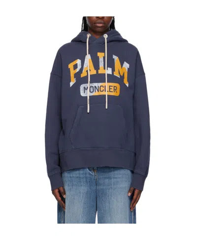 Moncler X Palm Angels Long-sleeved Sweater In Black